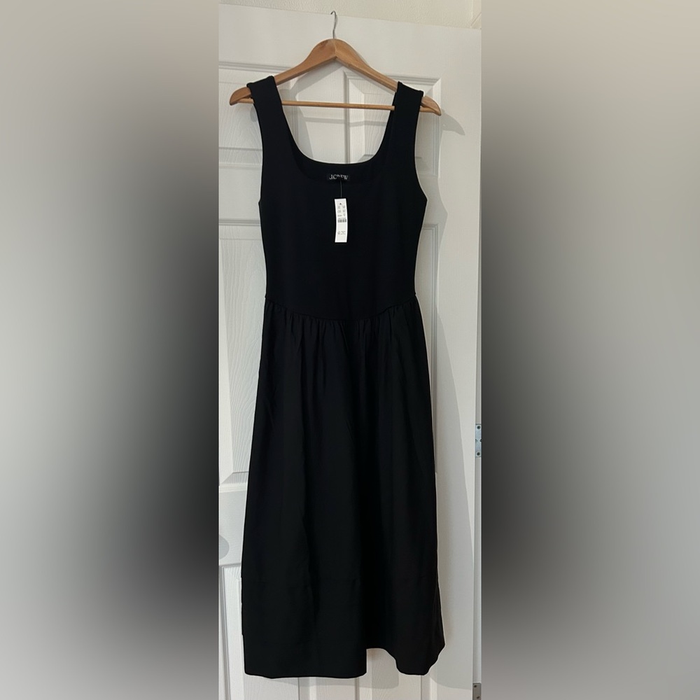 J. Crew Black Midi Tank Dress - Picture 1 of 3